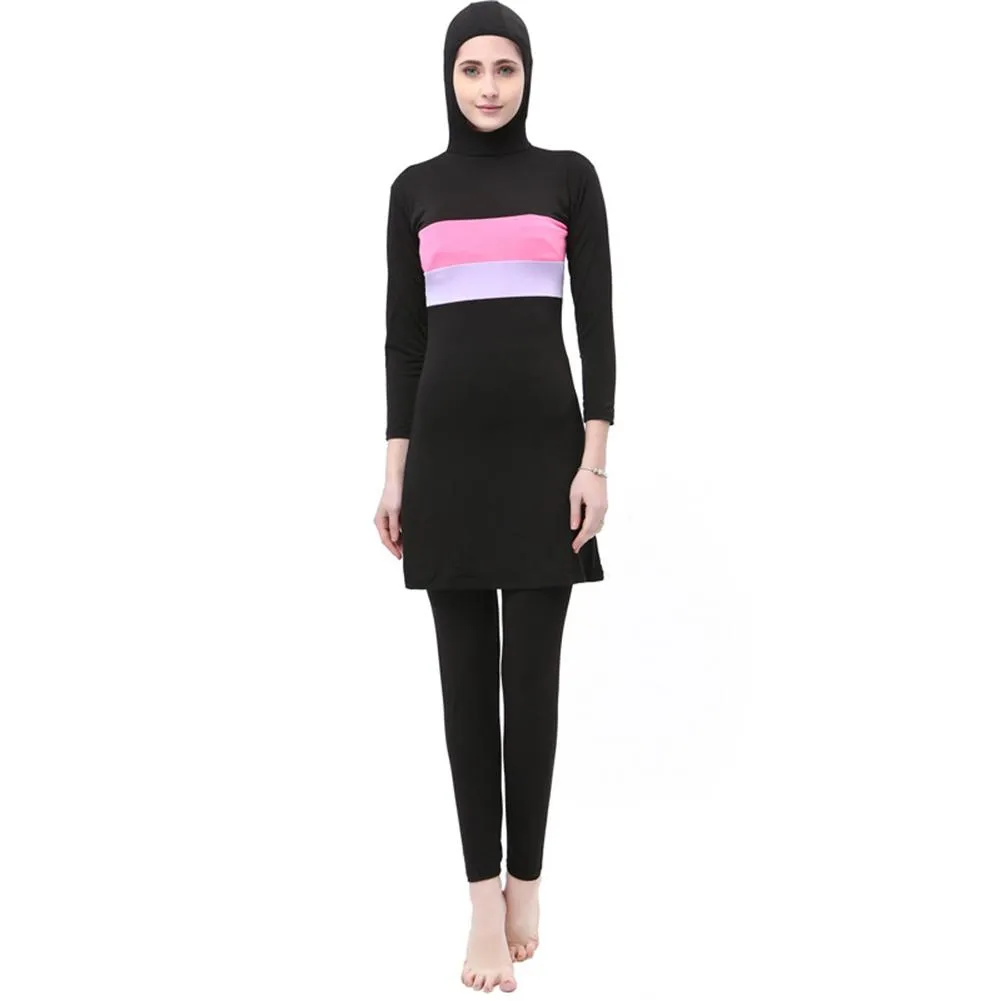 Nuovo costume da bagno musulmano Burkinis Abbigliamento modesto Islamico Separato Le donne indossano lunghi costumi da bagno muslimah Hijab Costumi da bagno musulmani