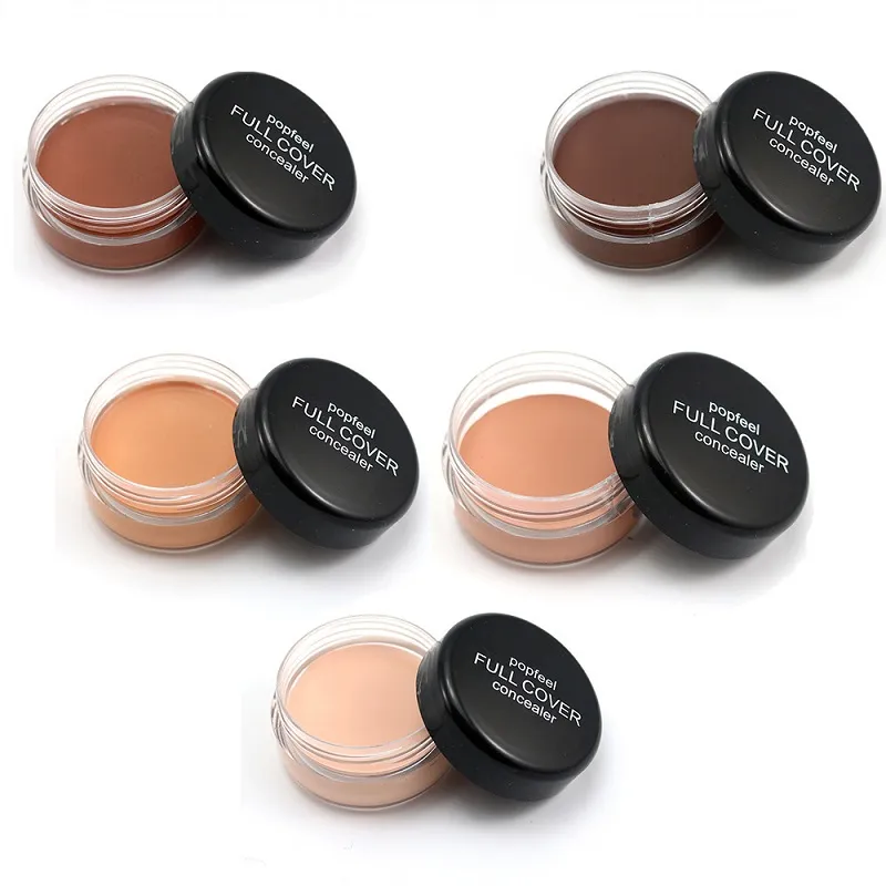 Popfeel 5-Farben-Concealer-Gesichts-Make-up-Creme Foundation-Abdeckung Dark Eye Cover Corrector Base Concealer-Konturstift