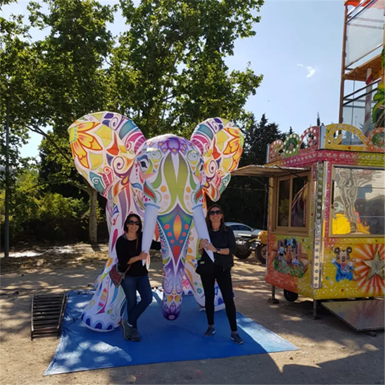 Слон воздушного шара 3m высокий Раздувной с воздуходувкой и светом Сид для украшения венчания