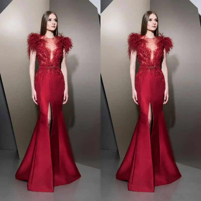 Red Long Wine Red Evening Gown For Plus Size Women Elegant Wedding