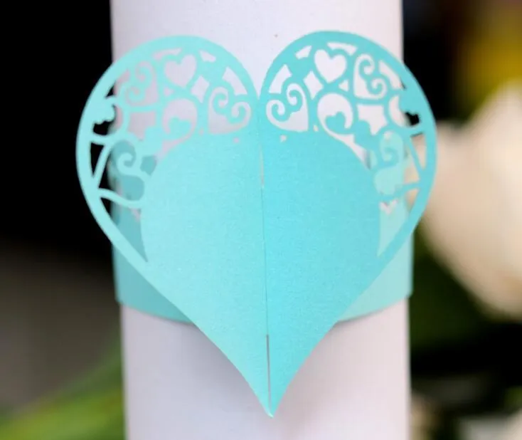 Portatovaglioli a forma di cuore vuoto per decorazioni per matrimoni / feste / tavola Bomboniere Forniture per feste Bomboniere