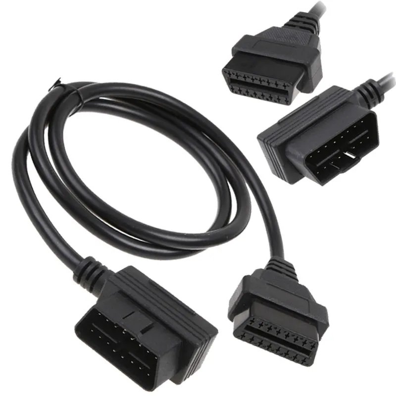 ATS 16Pin Male to Female ELM 327 OBDII OBD 2 Extension Cable Connector Auto Car Diagnostic Tool Adapter for Cars Car Accessories