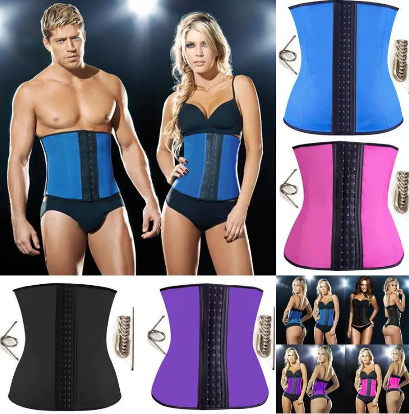 Entrenador de cintura de goma de látex informal Cincher Underbust Corset Body Shaper Tela de tres capas con cuatro huesos de acero Faja de goma 2019