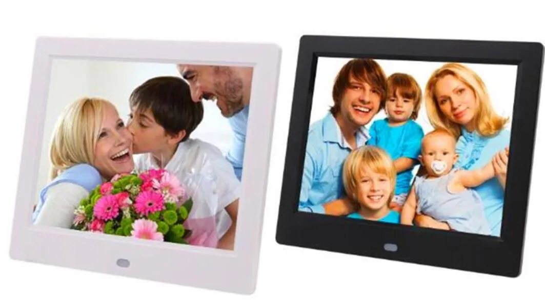 Dijital Fotoğraf Çerçeveleri 7inch TFT LCD Geniş Ekran Masaüstü, dijital resim çerçevesi, 2pc Renk beyaz / siyah çerçeve