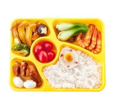 Gratis frakt Matkvalitet PP Material Take Away Food Packing Boxes Högkvalitativ Engång Bento Box för restaurang