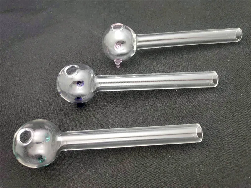 12cm 30mm boule verre brûleurs à mazout tuyaux bong en verre avec tube de conduite d'eau équilibreur de verre pour fumer des pipes à fumer épaisses