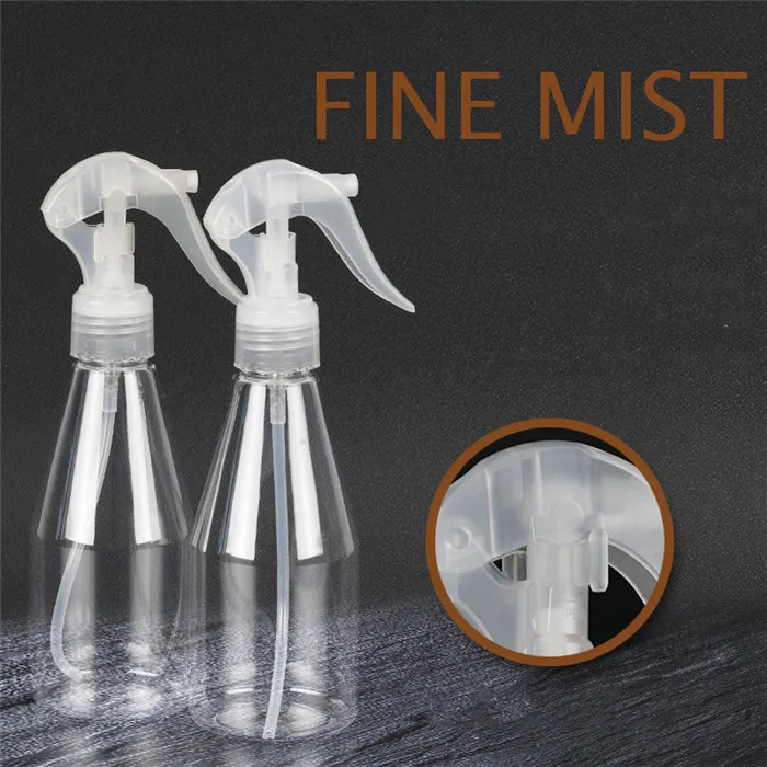 200ml Misting Spray Bottle Fine Empty Mist Spray Bottle Trigger Water Plastic Bottle Watering Cleaning Garden