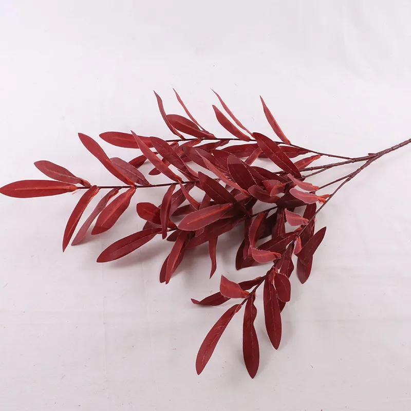 4 st / parti 95cm simulering plast olivgräns blad konstgjorda växtblomma arrangemang tillbehör bröllop dekoration falska växter lämnar