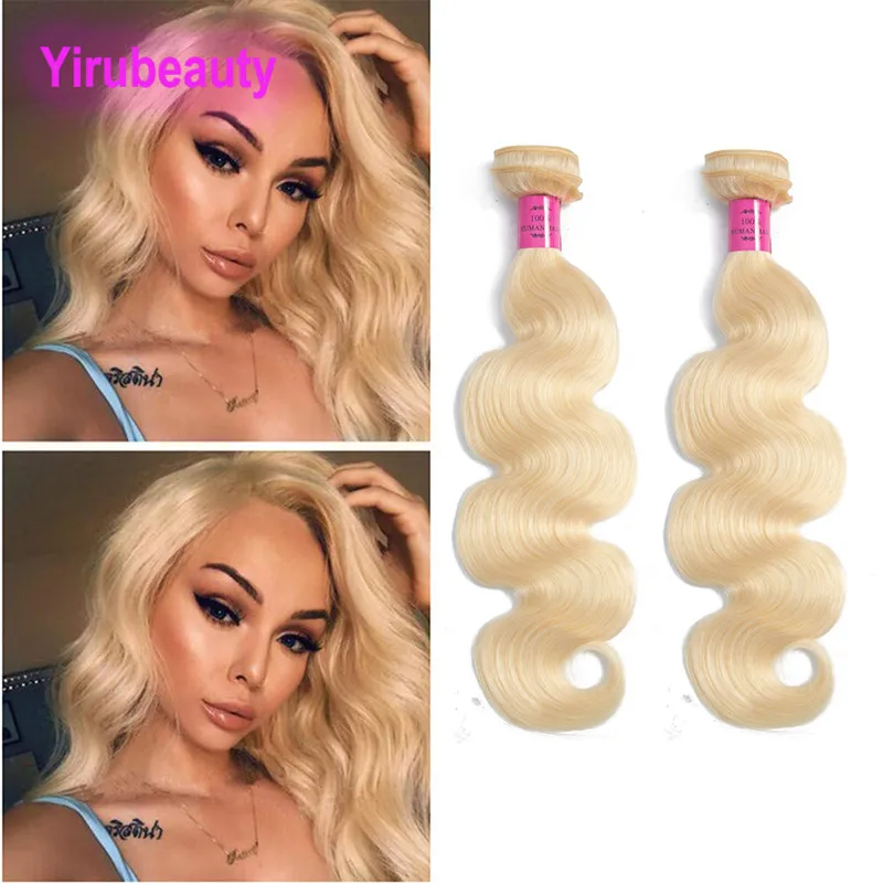 Peruvian Human Hair 2 Bundles Body Wave Virgin Hair Extensions 613# Blonde Hair Products 8-30inch Two Pieces