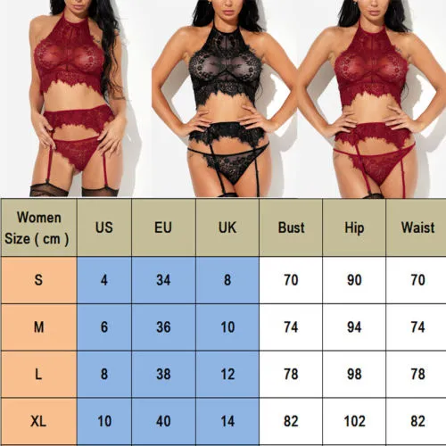 2019 Nya kvinnor Sexy-Underkläder Nightwear Sleepwear Dress Babydoll Lace G-String Underkläder