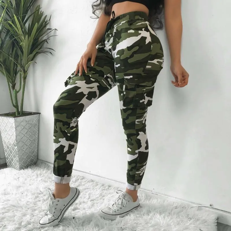 Buy Rosatro Womens Camo Slim Fit Cargo Trousers Casual Pants Military Combat  Camouflage Pants at Amazon.in
