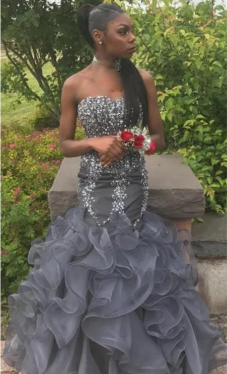 Mermaid Prom Dresses Sequin Beaded African Quinceanera Wear From Glamorousqueen 146.74 DHgate.Com
