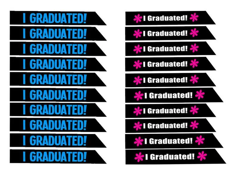 Graduatex Satin Sash - Vier afstudeer mijlpalen met stijl - Bold Etiquette Ribbon, Cheer Souvenir More! (Kind/volwassene)