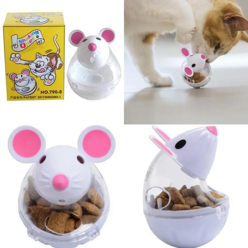 Cat Food Feeders Balls Interactive Fun Bowl Pet Toy Tumbler Kitten Shaking  Ball