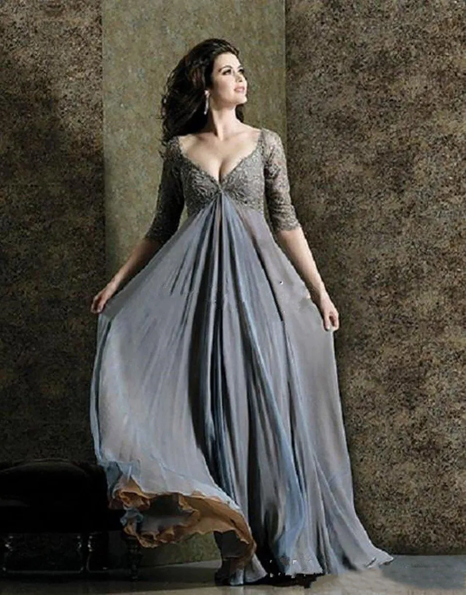 Empire line evening dress outlet