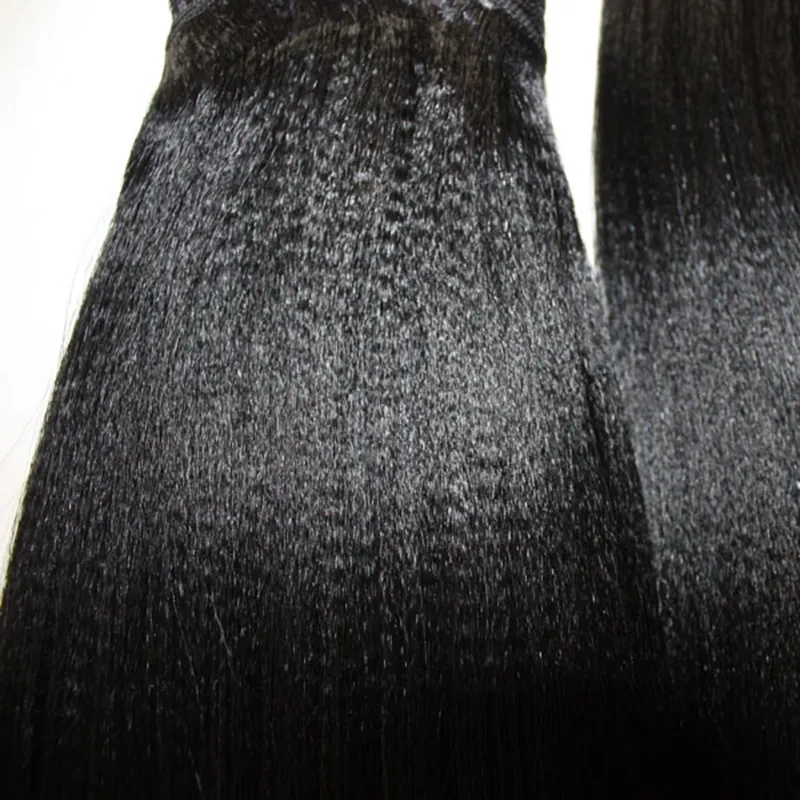 eLibess 브랜드 훌륭한 품질 야키 스트레이트 브라질 인간 처녀 머리 야키 버진 헤어 번들 3pcs 100g 원피스