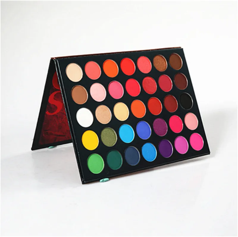 Makyaj Güzellik Camlı Renk Stüdyosu 35 Renkler Göz Farı Paleti Preslenmiş Toz Göz Farı DHL Nakliye