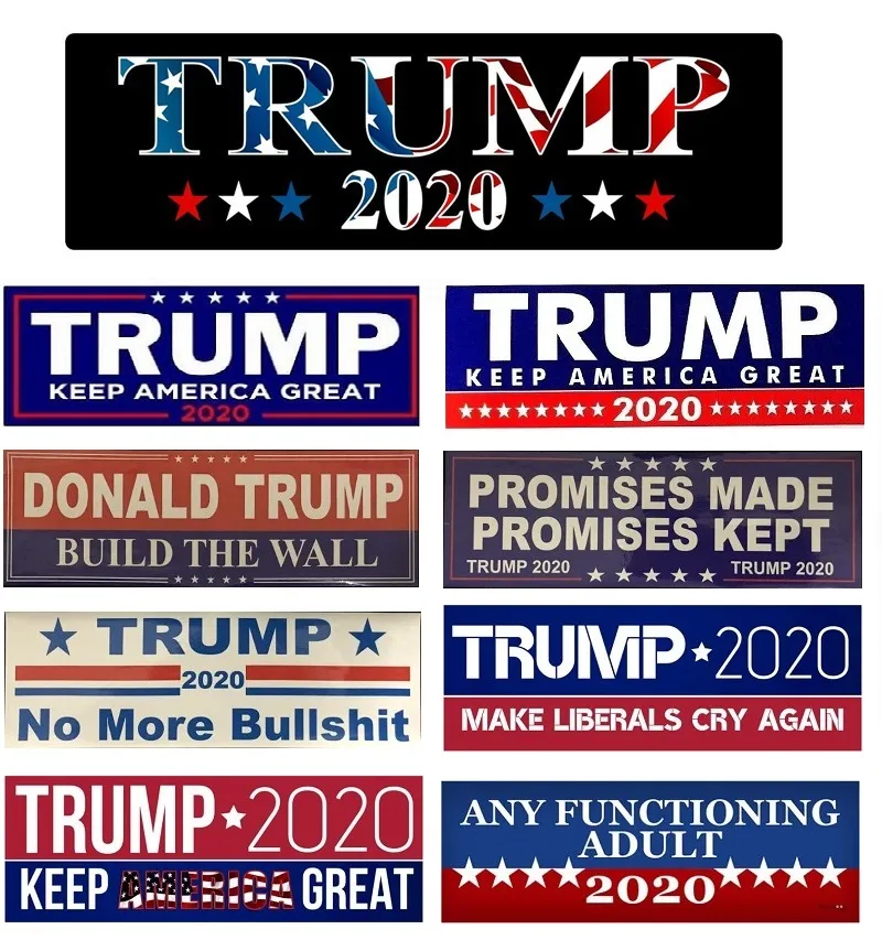 100pcs hot donald trump car stickers bumper sticker keep make america great decal for car styling vehicle paster