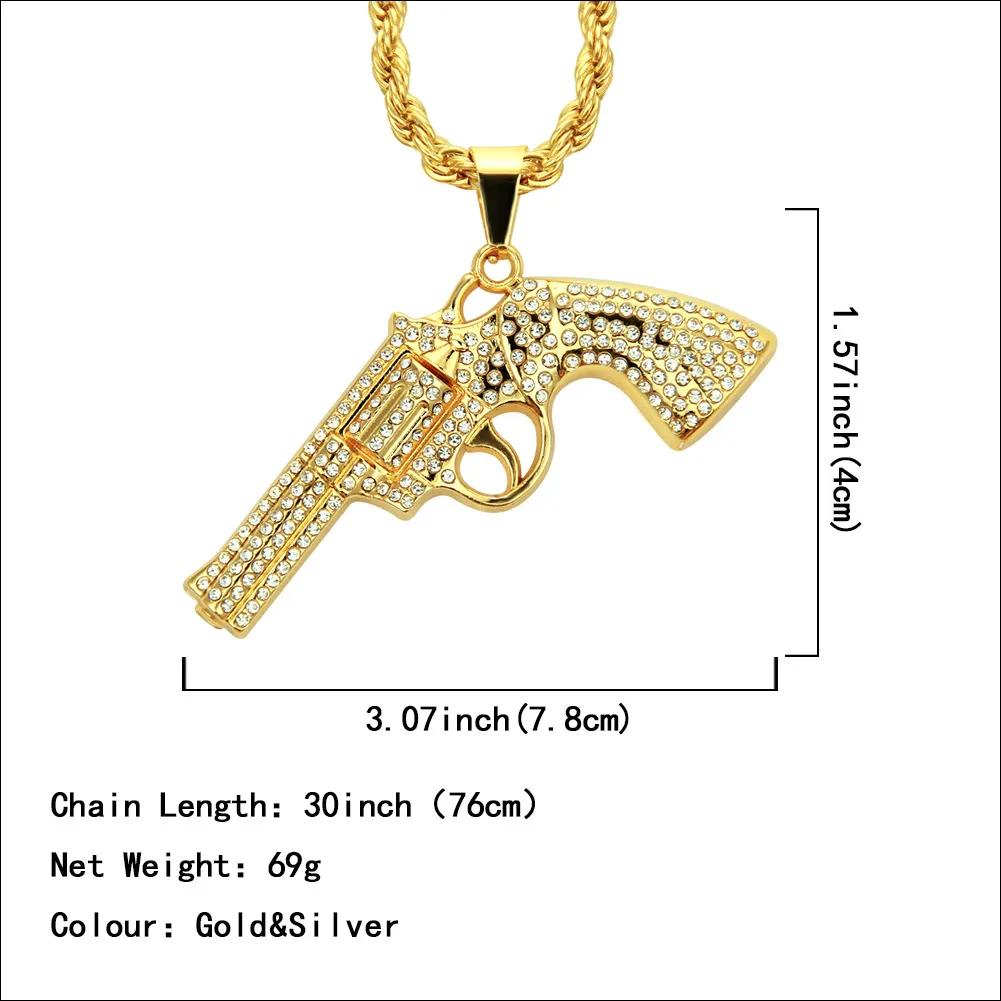 Collana In Oro LUCKY Punk Grande Gangster Brillante - Foto 11