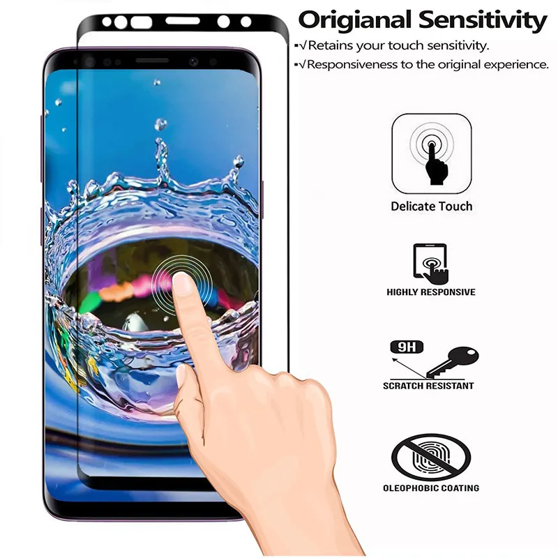 Protecteur d'écran incurvé 5D en verre trempé pour Samsung Galaxy A