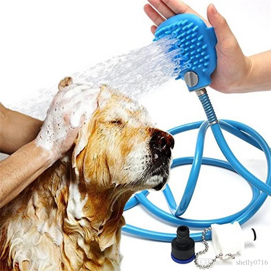 Pet Bading Tool Comfortabele Massager Douche Tool Cleaning Wasbad Sproeiers Palm-Sized Hond Scrubber Sproeier Handmassage