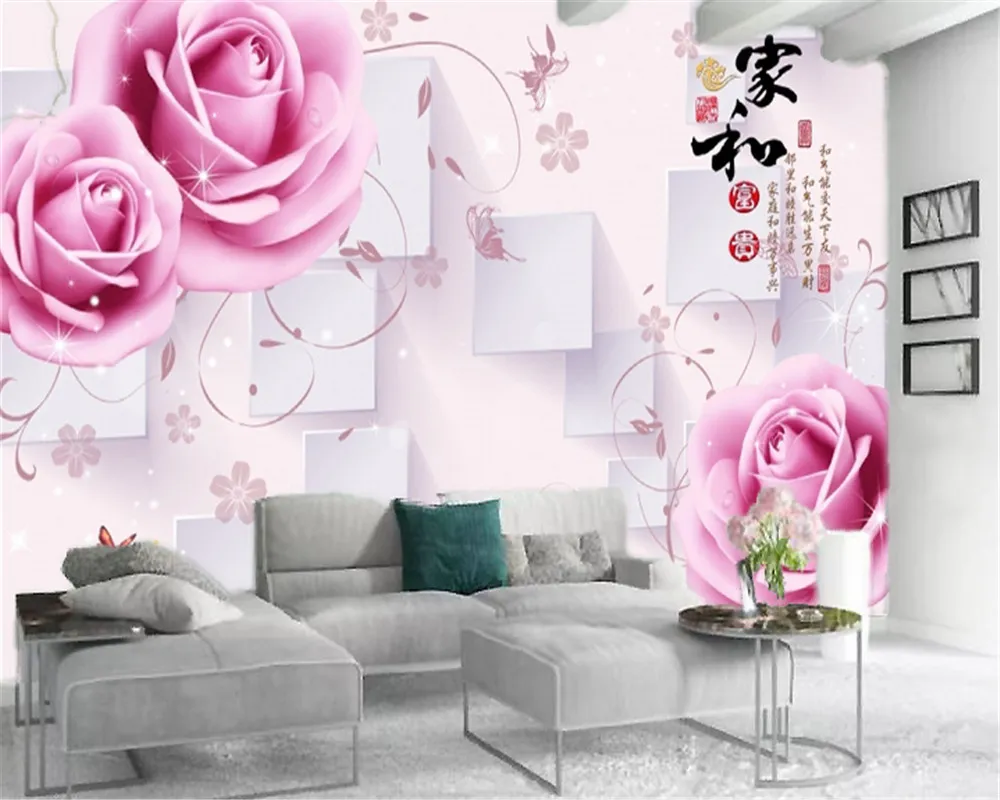 Özel 3d çiçek duvar kağıdı ev ve narin çiçekler oturma odası yatak odası dekorasyon duvar kağıdı