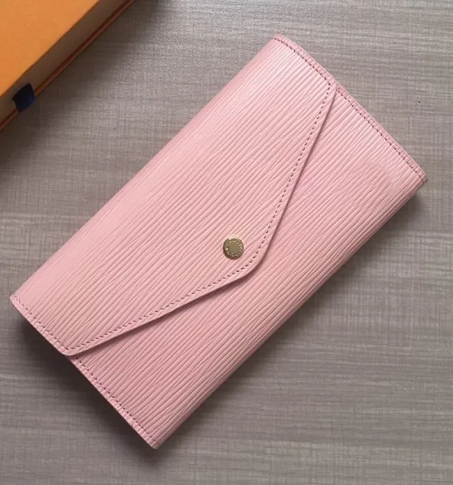 Berühmter Designer brandneuer Sarah -Brieftasche Multicolor Damier Ebene Leinwand Langer Geldbörse Kartenhalter mit Box