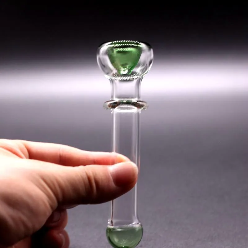 kleurrijke Gebogen Glas Olie Branders Pijpen Waterpijpen 4.5 Inch 1 cm Diameter bal Balancer Water rookpijp