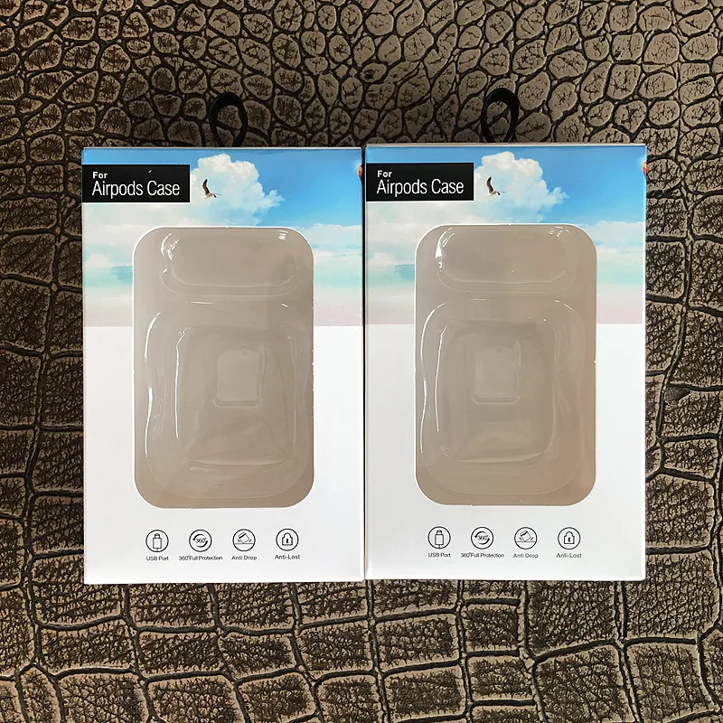 Boîte d'emballage personnalisée de nouvelle arrivée pour étui Airpods, boîte d'emballage de détail avec fenêtre transparente et plateau intérieur en plastique, boîte en papier pour écouteurs