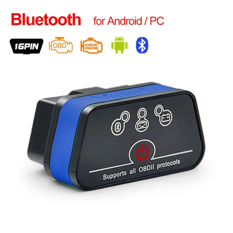 Ferramenta de diagnóstico e scanner Vgate Icar2 Bluetooth OBD2 e ELM327 V2.1 Bluetooth OBD 2 Mini WiFi Adapter Android / IOS / PC Reader