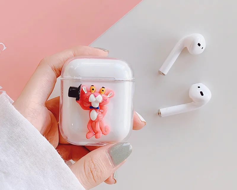 Funda para airpods Funda linda para auriculares AirPods cubierta de dibujos animados auriculares inalámbricos Accesorios para Apple Airpods Estuche rígido