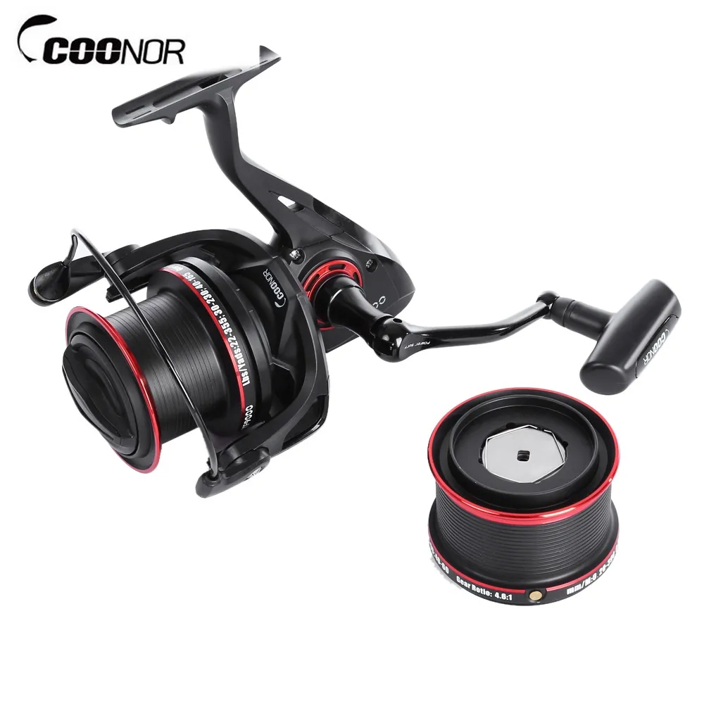 COONOR Metal Spool Spinning Fishing Reel 12 Ball Bearings 4.6:1 Gear ...