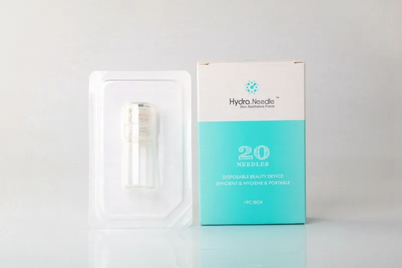 Nuova versione Hydra Needle 20 pin Titanium Micro Needle Derma Roller Mesoterapia senza aghi Cura della pelle Ringiovanimento Sbiancamento Antirughe