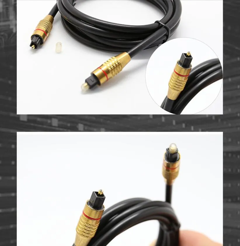 Cable 4.5m TosLink De Audio Digital Óptico SPDIF Delgado - Negro