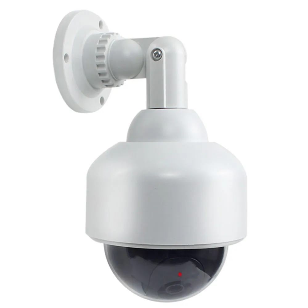 Caméra de sécurité d'imitation facile à installer et à retirer, avec activation, lumière rouge, matériau ABS, forme hémisphérique