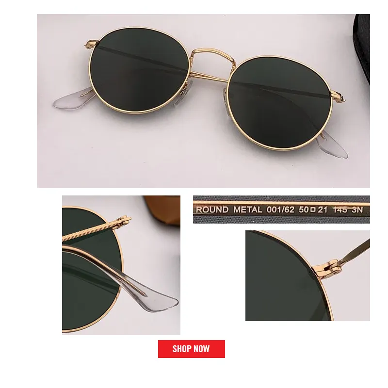 Acquistare Occhiali Da Sole A Cerchio In Metallo Allingrosso Classico Stile  Tondo Specchiato Gafas Montatura In Oro Opaco Con Lenti Riflettenti Da  Donna Con Lenti 50mm UV400 Economico | Consegna Veloce E