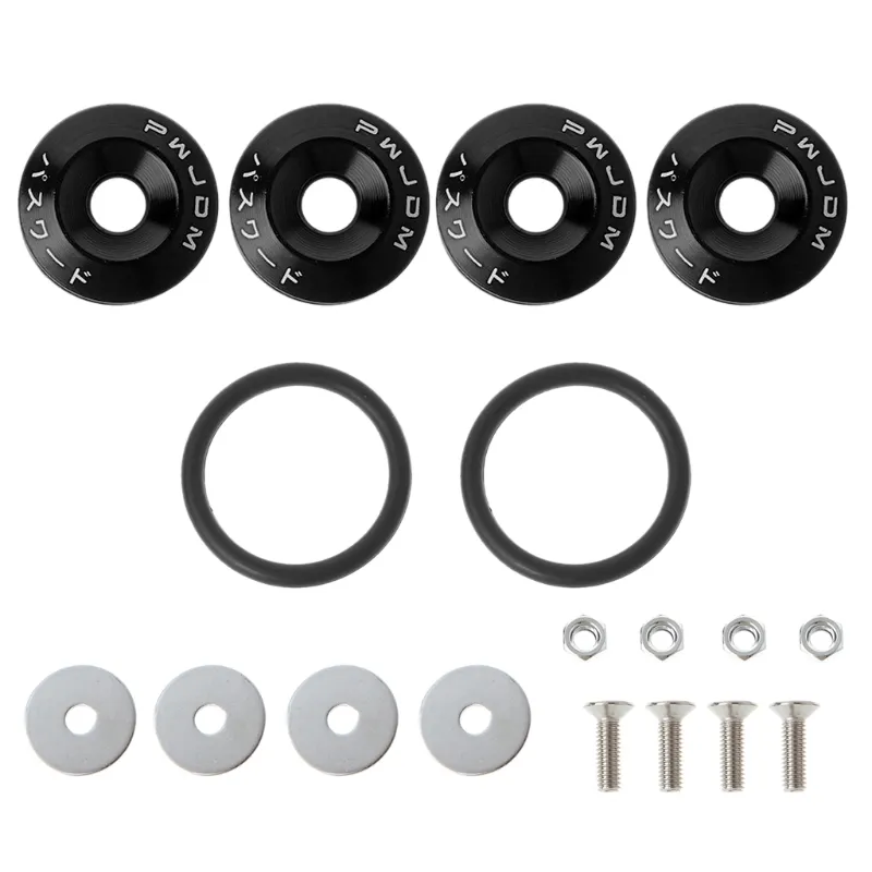 Black Red Green Car Front Rear Bumper Hatch Fixing Buckle Nuts Bolts