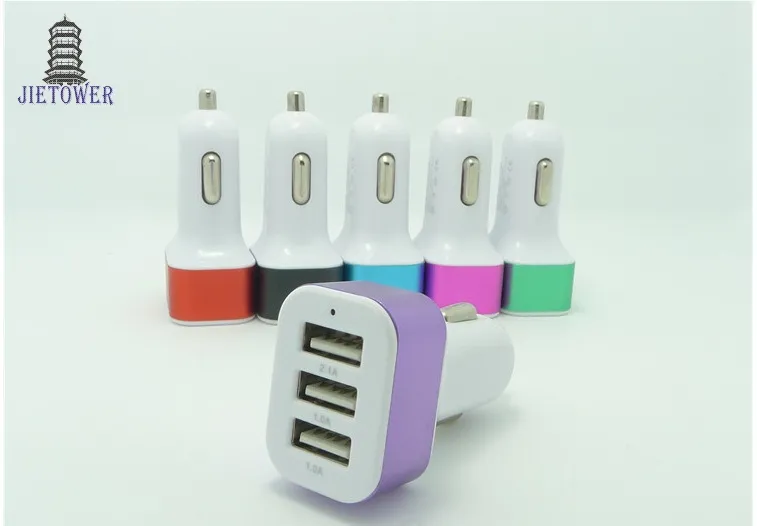 Universal 4.1A 12V 3 USB Port Travel Car Charger Adapter For iPhone 5 S 6 Samsung S4 S5 Note 4 Smart Mobile Phone 200pcs/lot