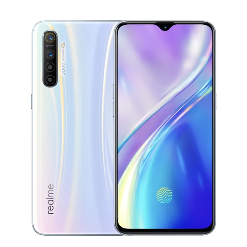 オリジナルのREALME X2 4G LTEの携帯電話8GB RAM 128GB 256GB ROM Snapdragon 730Gオクタコア64.0MP NFC Android 6.4 "Amoledフルスクリーン指紋IDフェイススマート携帯電話