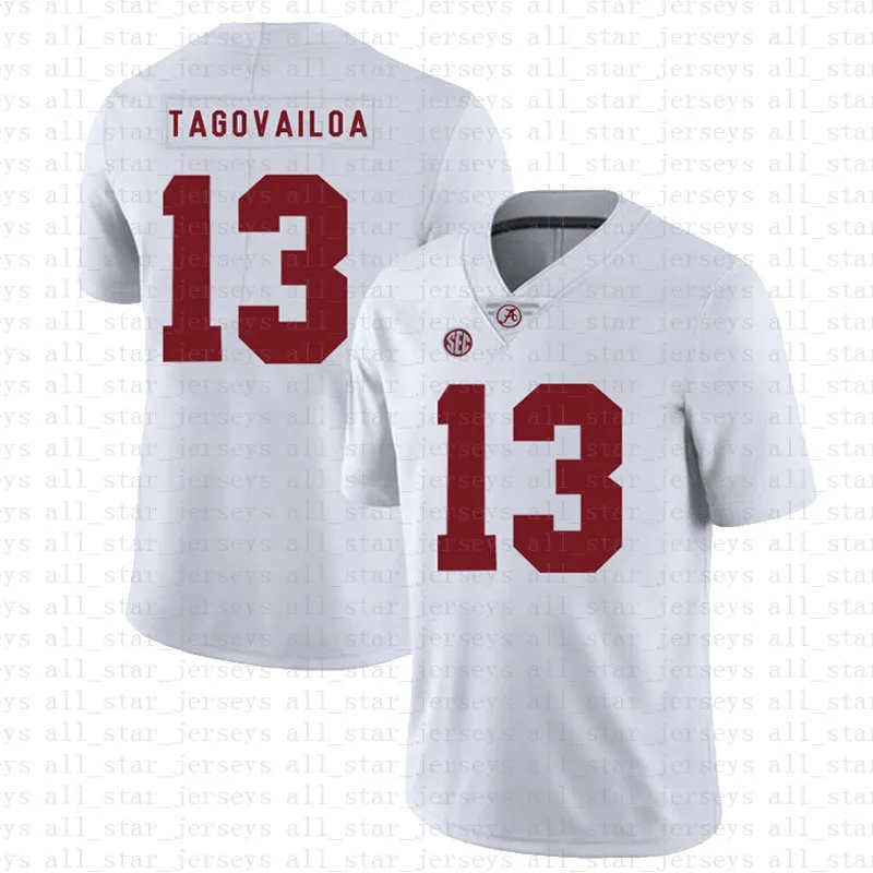 Alabama Crimson Tide 13 Tua Tagovailoa Amerikansk fotboll Jersey 10 Tom Brady 26 Saquon Barkley 97 Nick Bosa Jerseys Vit