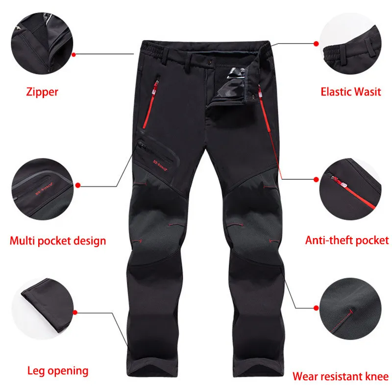 2019 Nuevos Pantalones De Senderismo Para Hombre, Impermeables, Softshell,  Para Invierno, Para Exteriores, Deportes, Camping, Senderismo, Ciclismo,  Esquí, Pantalones De Lana De Gran Tamaño De 18,21 €