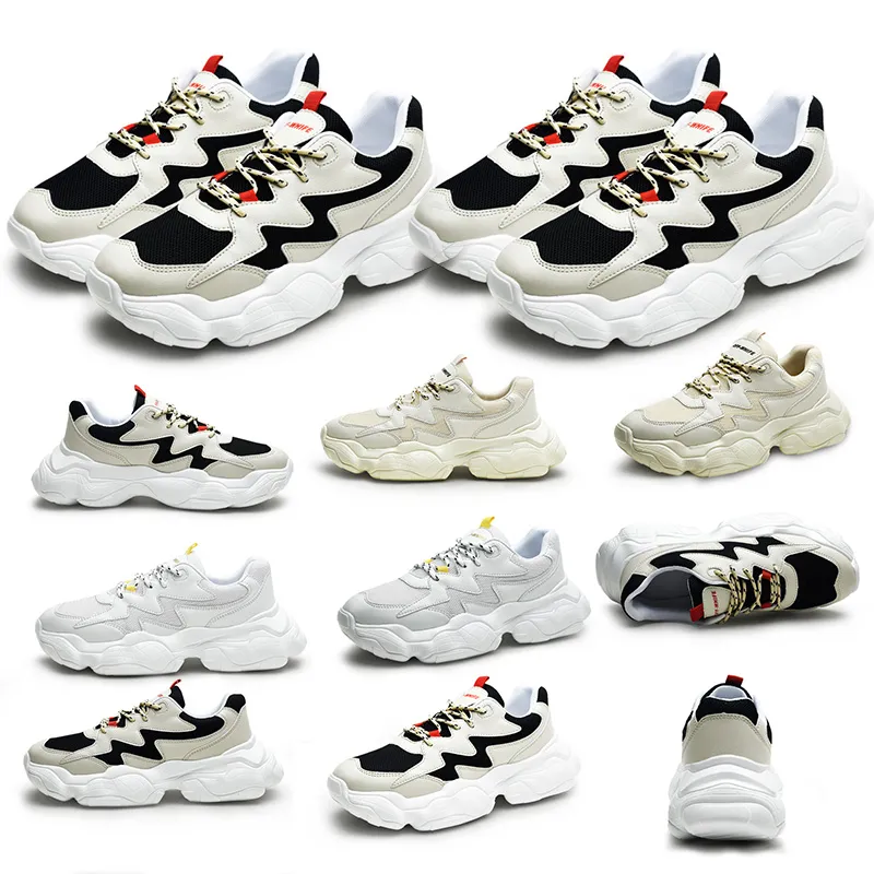 casual trainer for women men old dad shoes triple white grey red yellow mesh breathable comfortable sports sneakers size 39-44