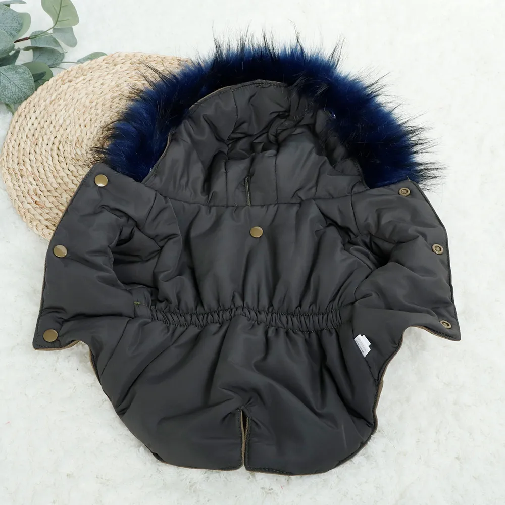 Warm Winter Dog Clothes Luxury Fur Dog Coat Hoodies for Small Medium Dog Windproof Pet Clothing Fleece Lined Puppy Jacket