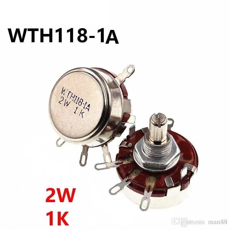 WTH118 2W 1K einzige Umdrehung Kohlenstoff-Film-Potentiometer