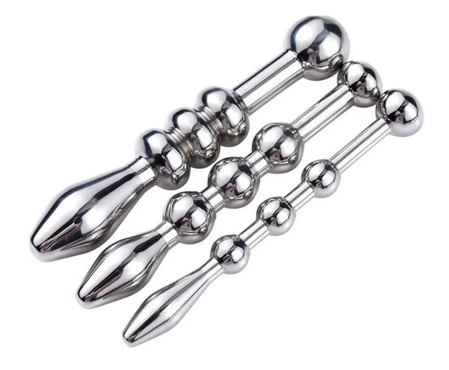 6 видов из нержавеющей стали Penis Penis Wreathral Plug Dilator звуки катетера Solid Bar UK A78