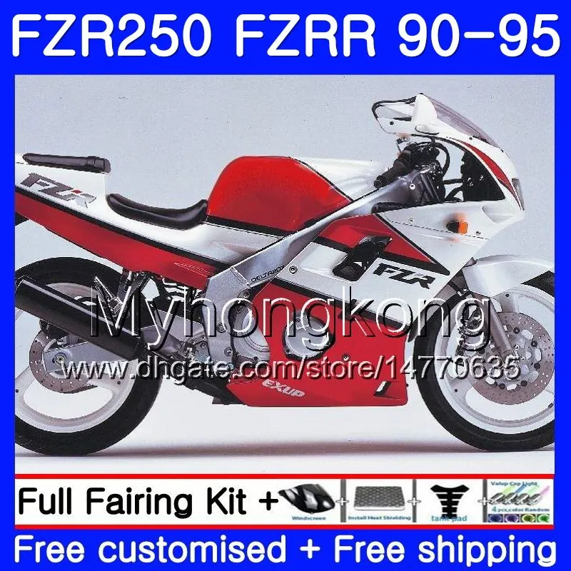 YAMAHA FZR-250 FZR 250R FZR250 için FZRR 90 91 92 93 94 95 250HM.0 FZR 250 FZR250R 1990 1991 1992 1993 1994 1995 Fairing kit Sıcak Fabrika kırmızı