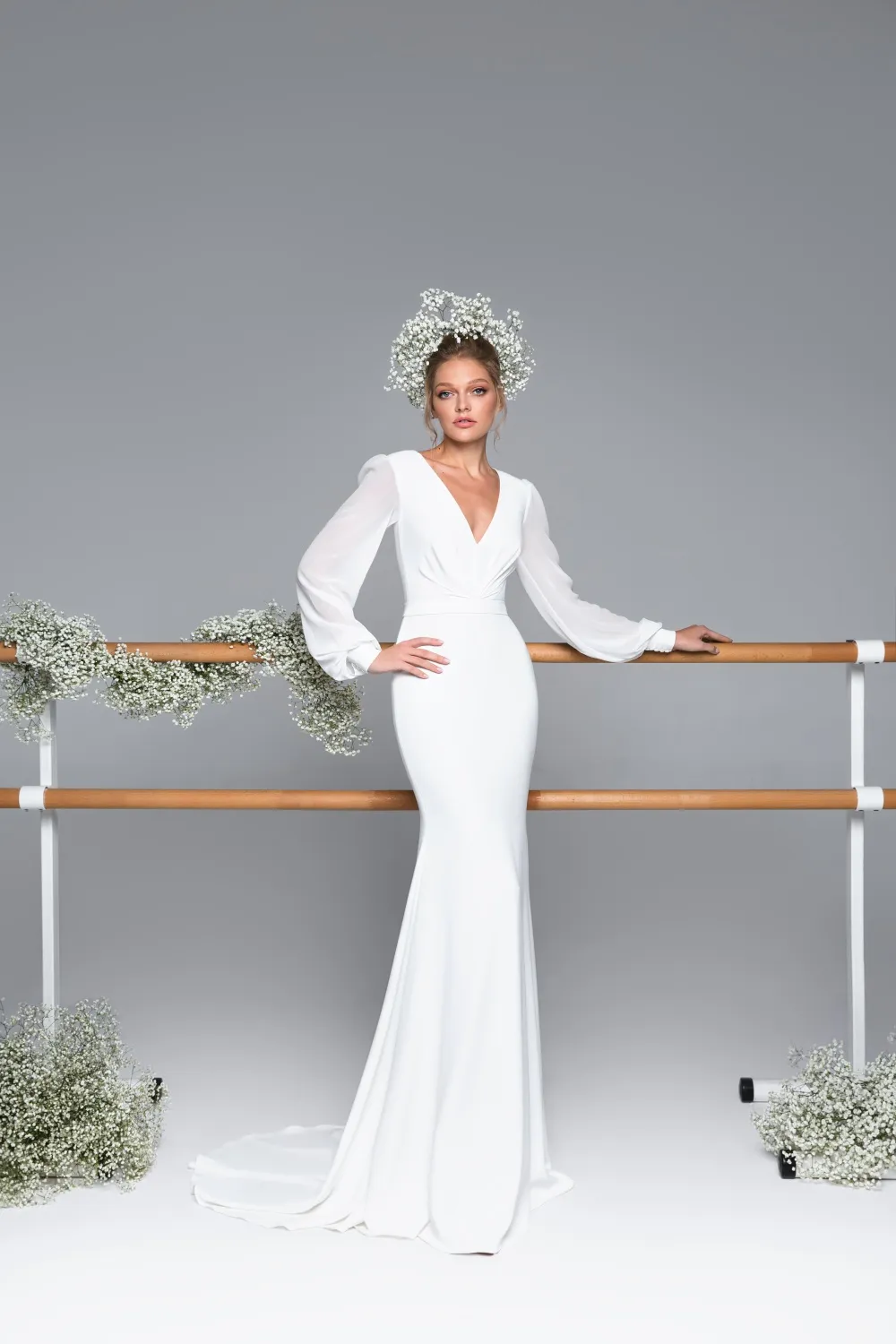 Eva Lendel Mermaid Wedding Dress Long Sleeve V Neck... From Kuaileju,  $108.79 | DHgate.Com