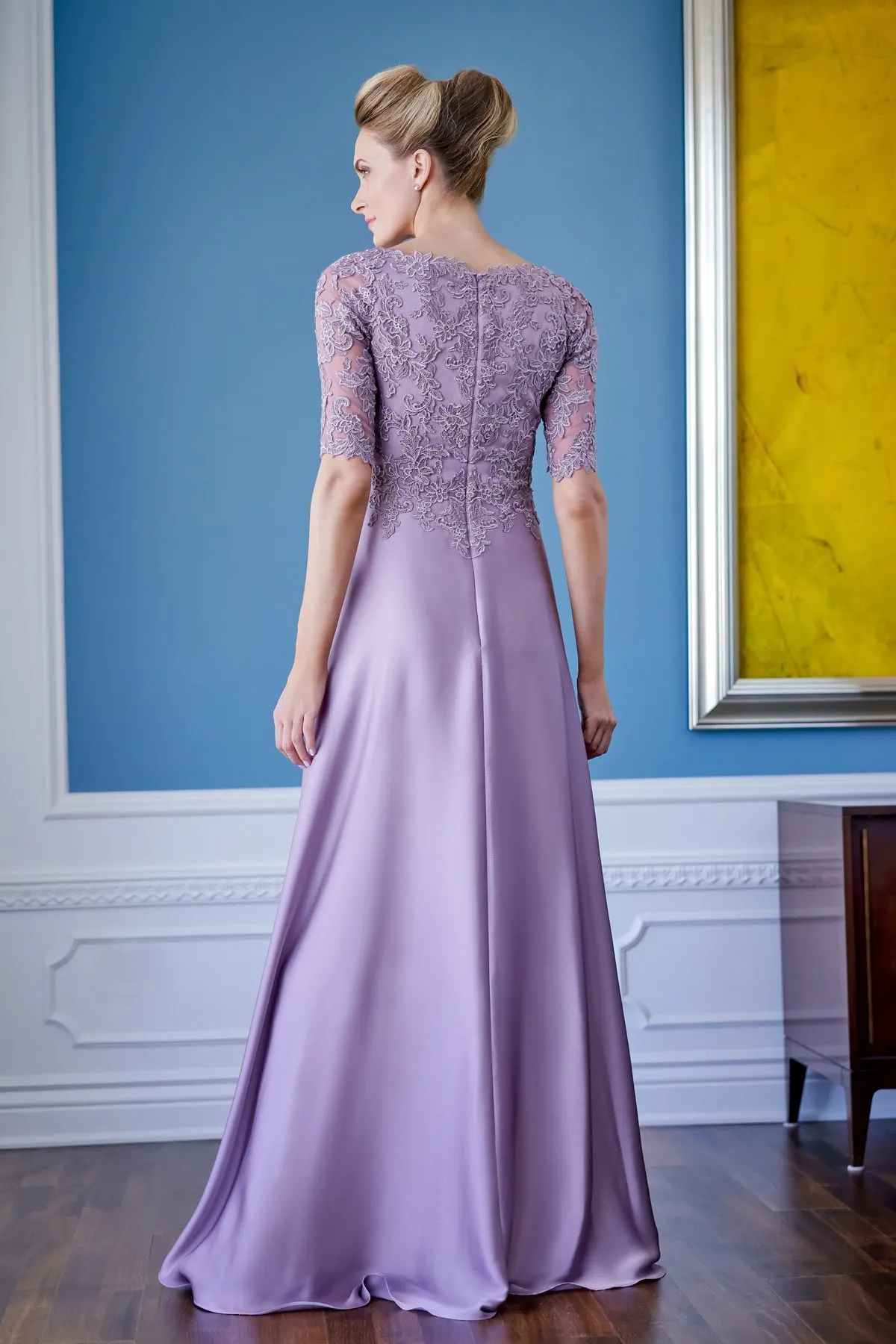 Lavender Mother Of The Bride Dresses V Neck A Line Lace Appliques