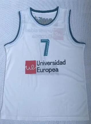 Korting 2020 Sport University European League White 7 Luka Doncich Trainers Basketbal Jerseys College Basketball Draag Apparel Uniformen