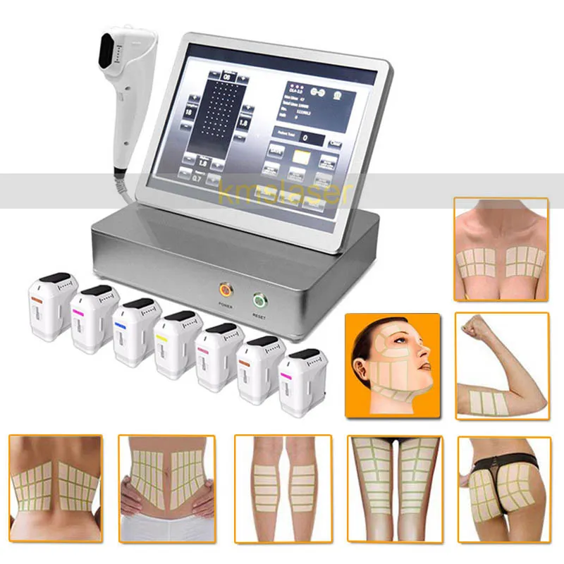 Senaste Portable 3D Hifu Body Slimming Machine !!!! Anti Aging / Wrinkle Avlägsnande / Ansiktsvård Ultraljudsutrustning för salong